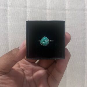S925 Sterling Silver Turquoise Gemstone Ring